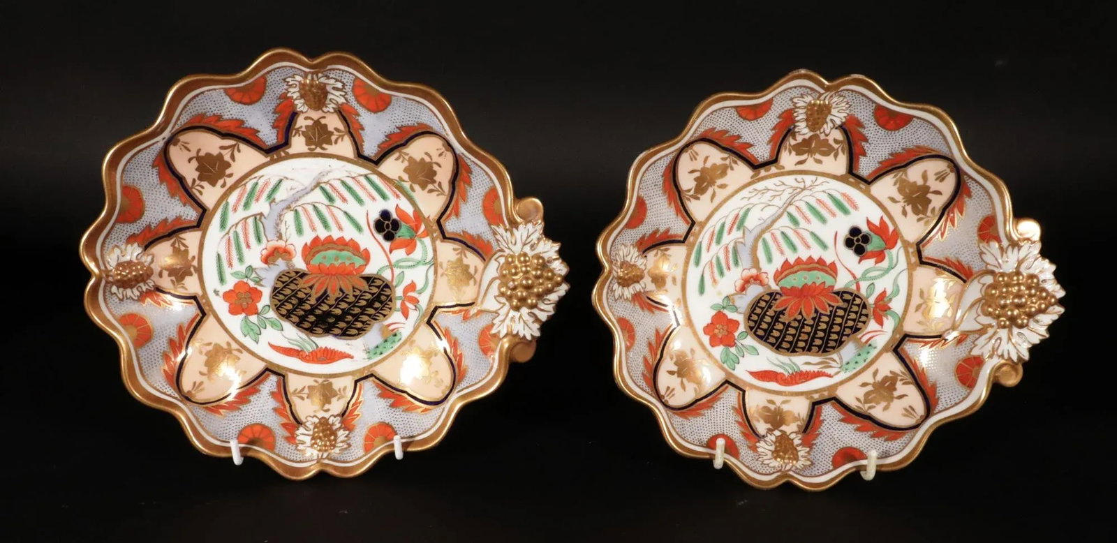 English Porcelain Part Dessert Japan Pattern Service, Hammersley Factory - 4