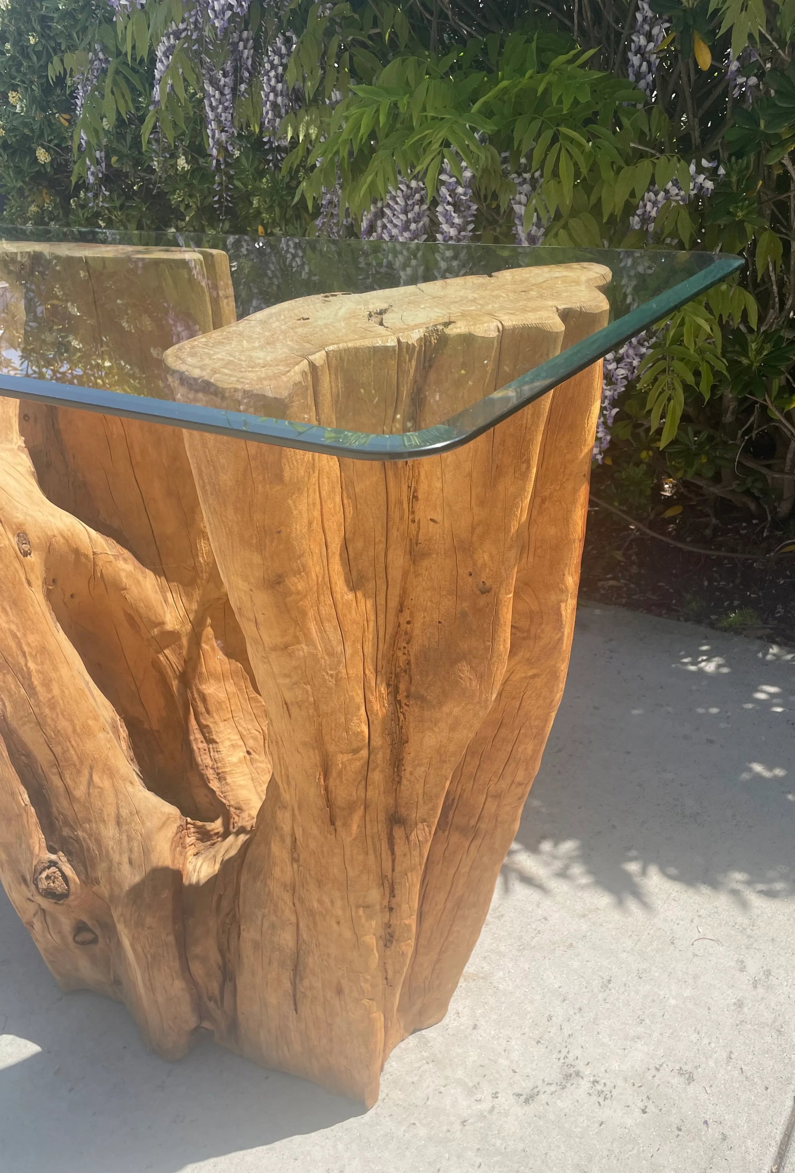 Biophilic Tree Trunk Console or Bar Height Table - 4
