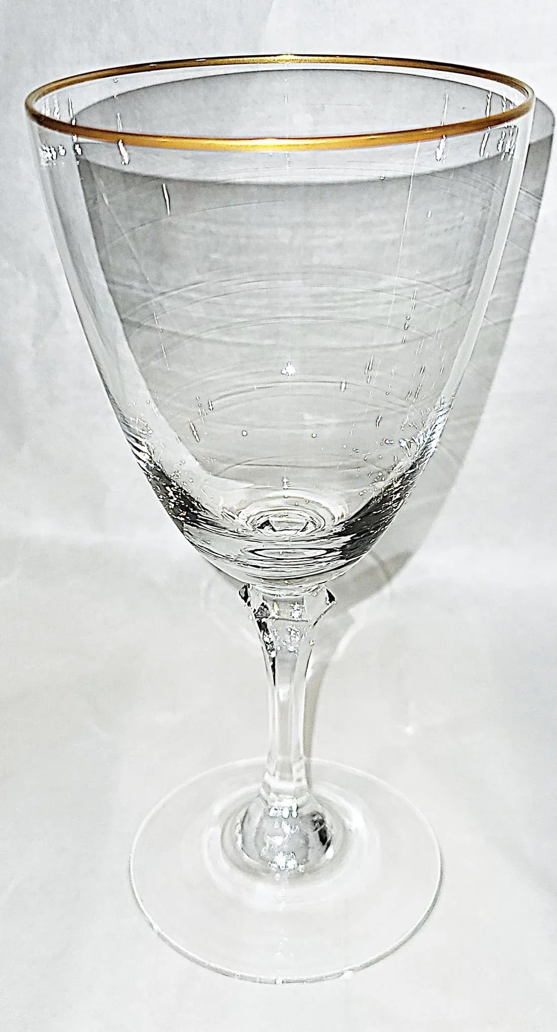1970s Lenox Stem Wine Glasses Mansfield Gold, Assmebled Set of 10 - 5