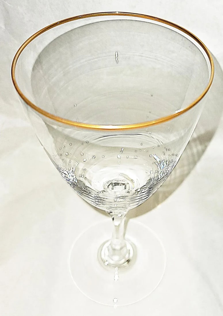 1970s Lenox Stem Wine Glasses Mansfield Gold, Assmebled Set of 10 - 6
