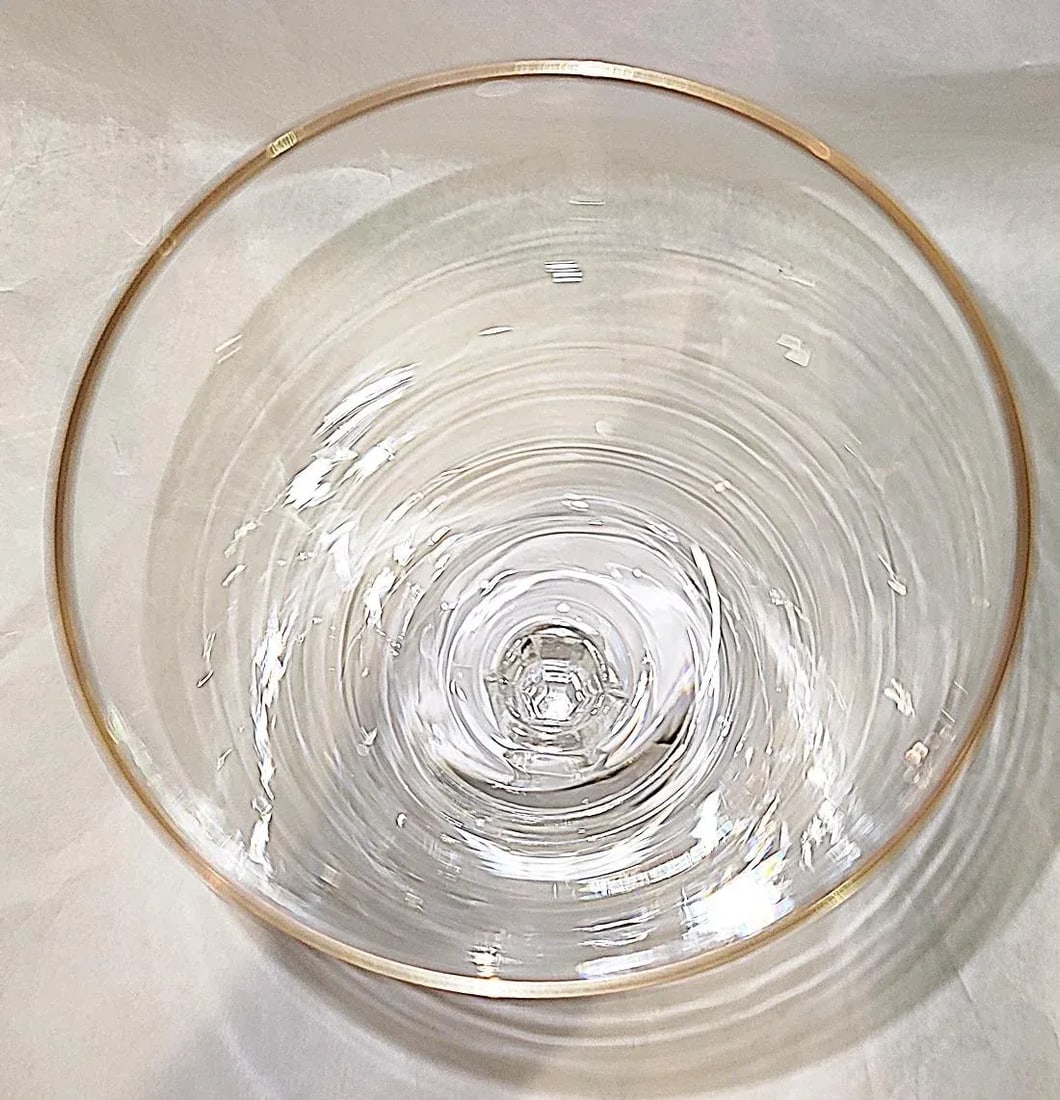 1970s Lenox Stem Wine Glasses Mansfield Gold, Assmebled Set of 10 - 7