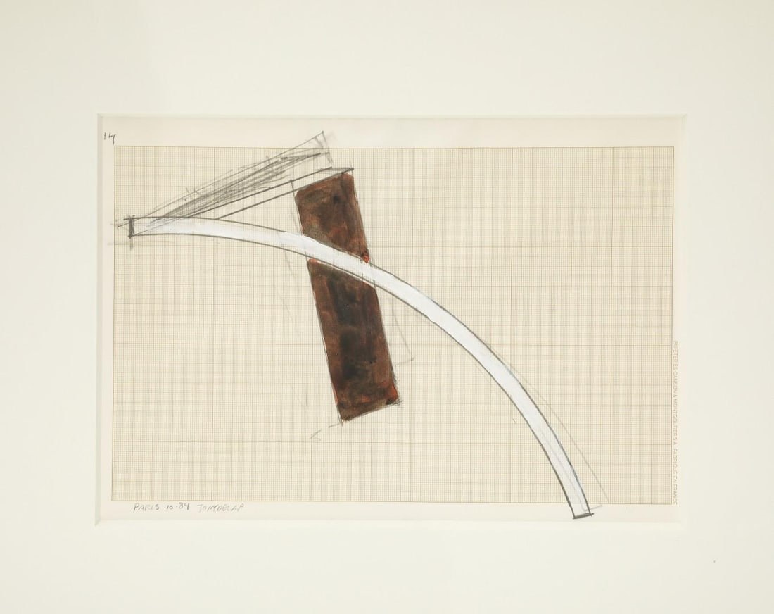 Tony Delap, B. 1927, California. Framed Goauche and Ink on Paper. Signed. - 7