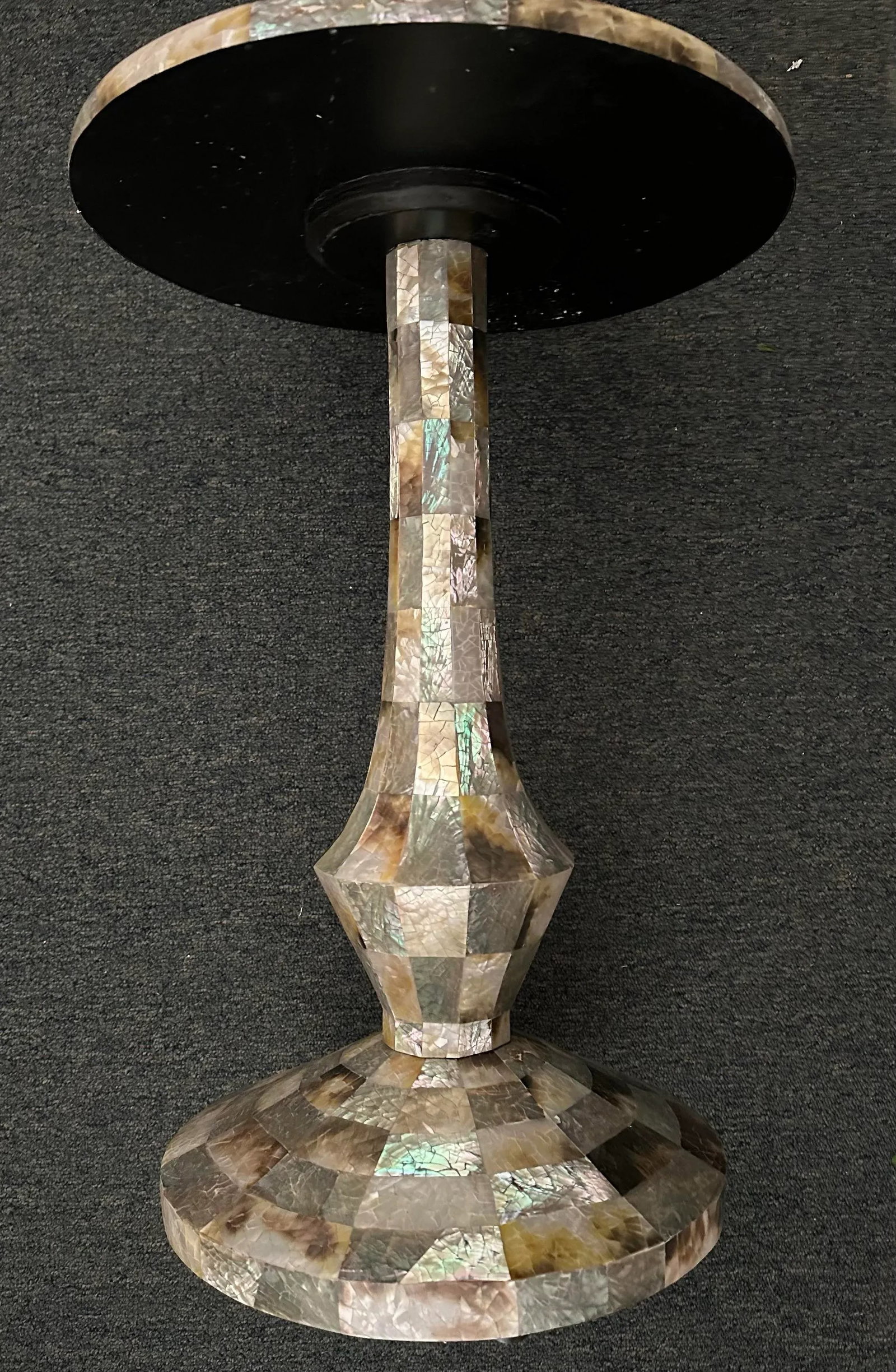 Mother of Pearl Inlay Petite Side Table. - 2