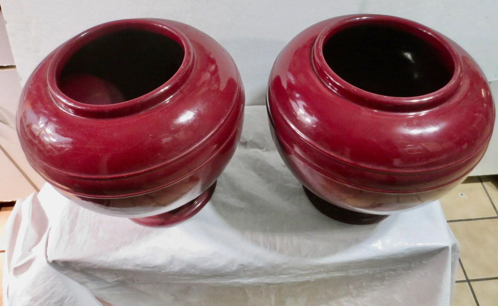 Massive Pair of Robinson Ransbottom Pottery Jardenieres - Pair of 2 - 7
