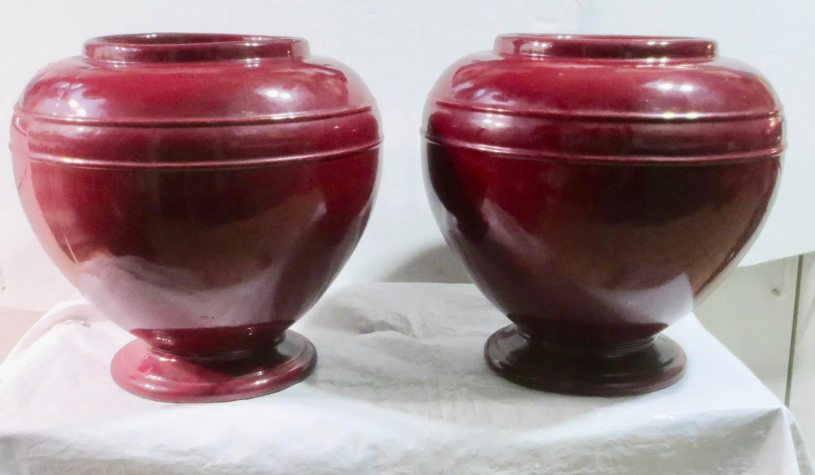 Massive Pair of Robinson Ransbottom Pottery Jardenieres - Pair of 2 - 8