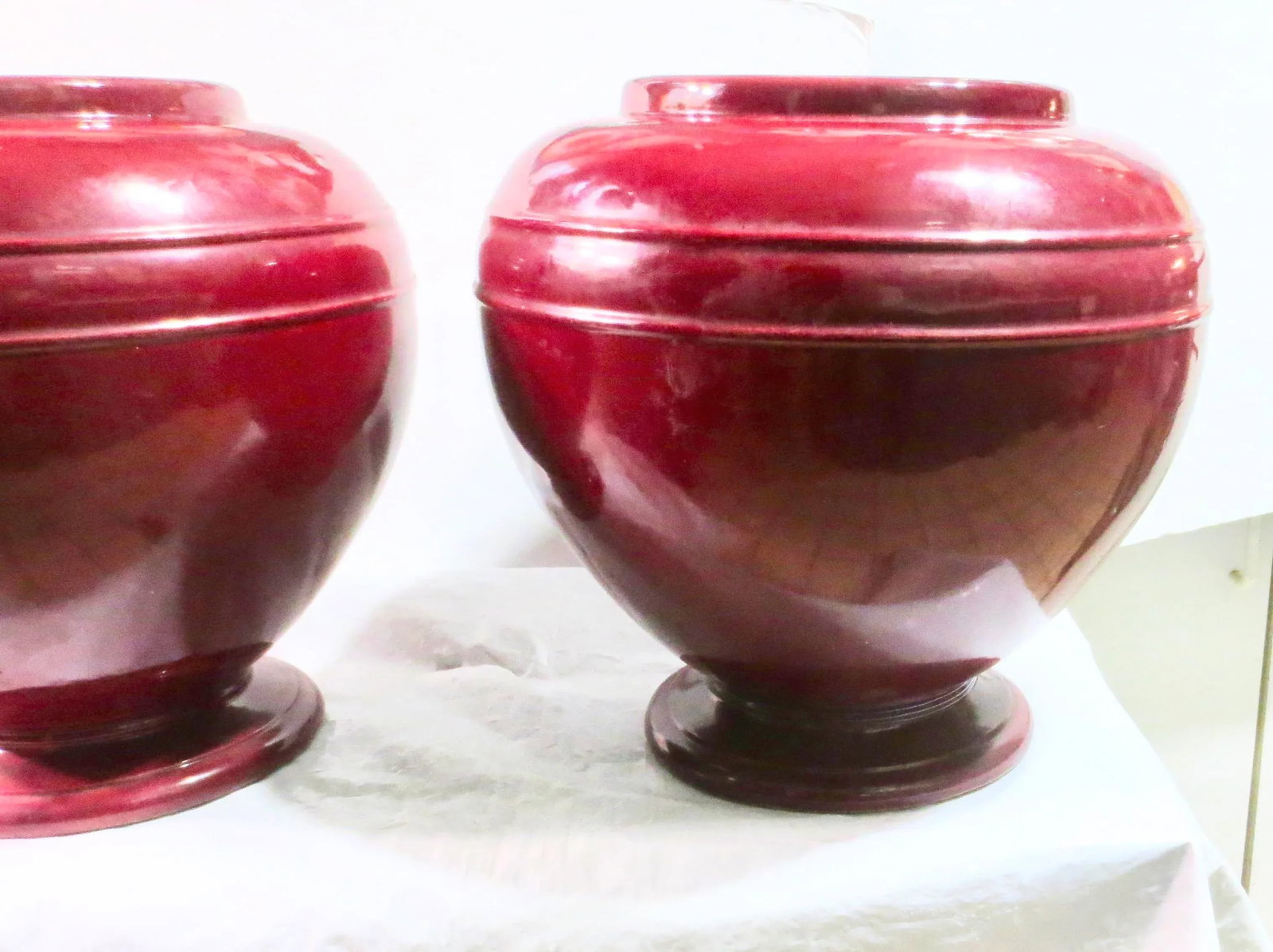 Massive Pair of Robinson Ransbottom Pottery Jardenieres - Pair of 2 - 9