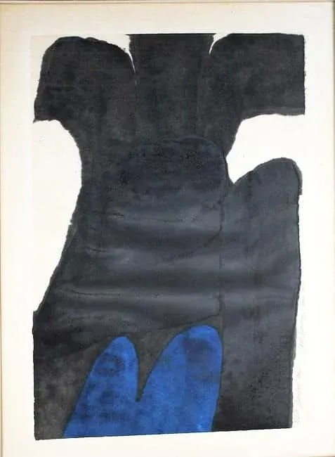 1960s Original Signed Carol Summers "Stromboli Dark" Woodblock Print, Framed - 3