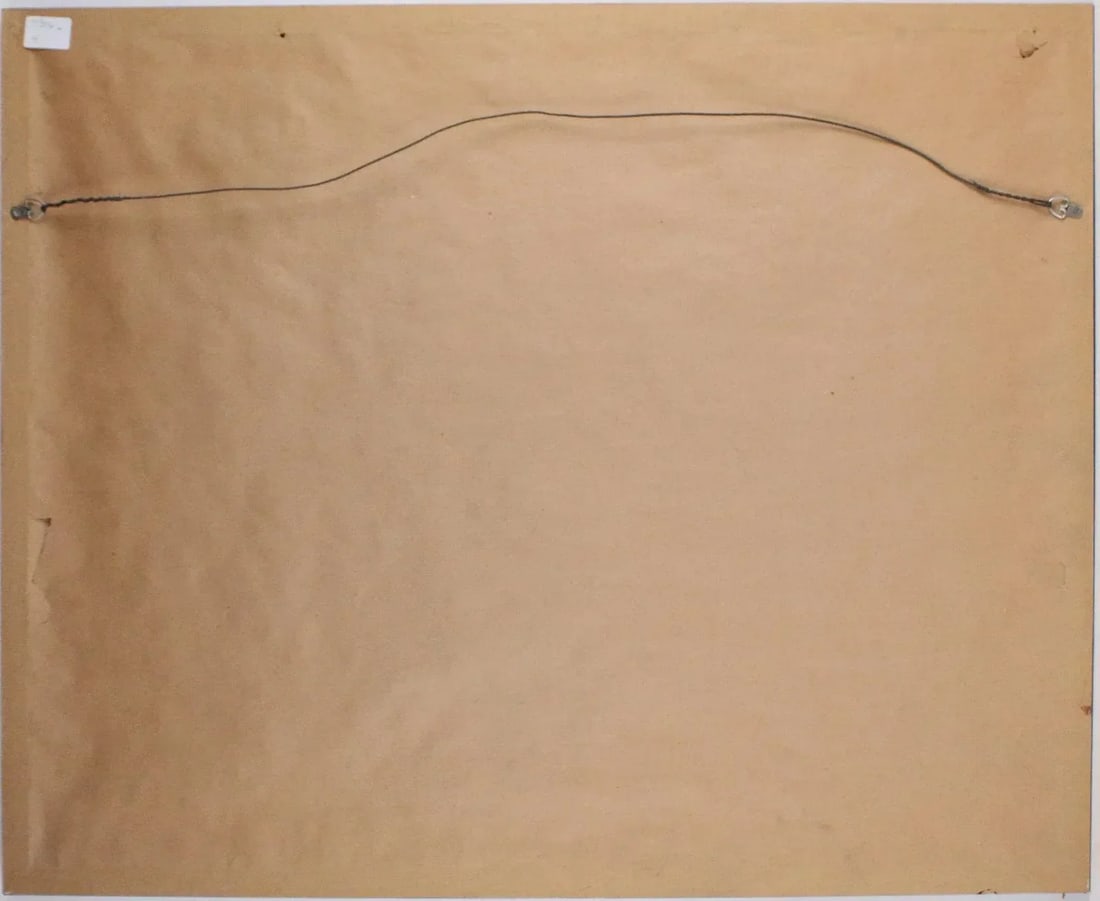 1960s Original Signed Carol Summers "Stromboli Dark" Woodblock Print, Framed - 6
