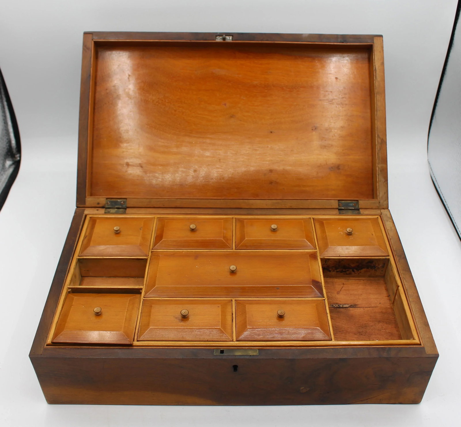 C. 1870 English "Trinity House" Sewing Work Box - 6