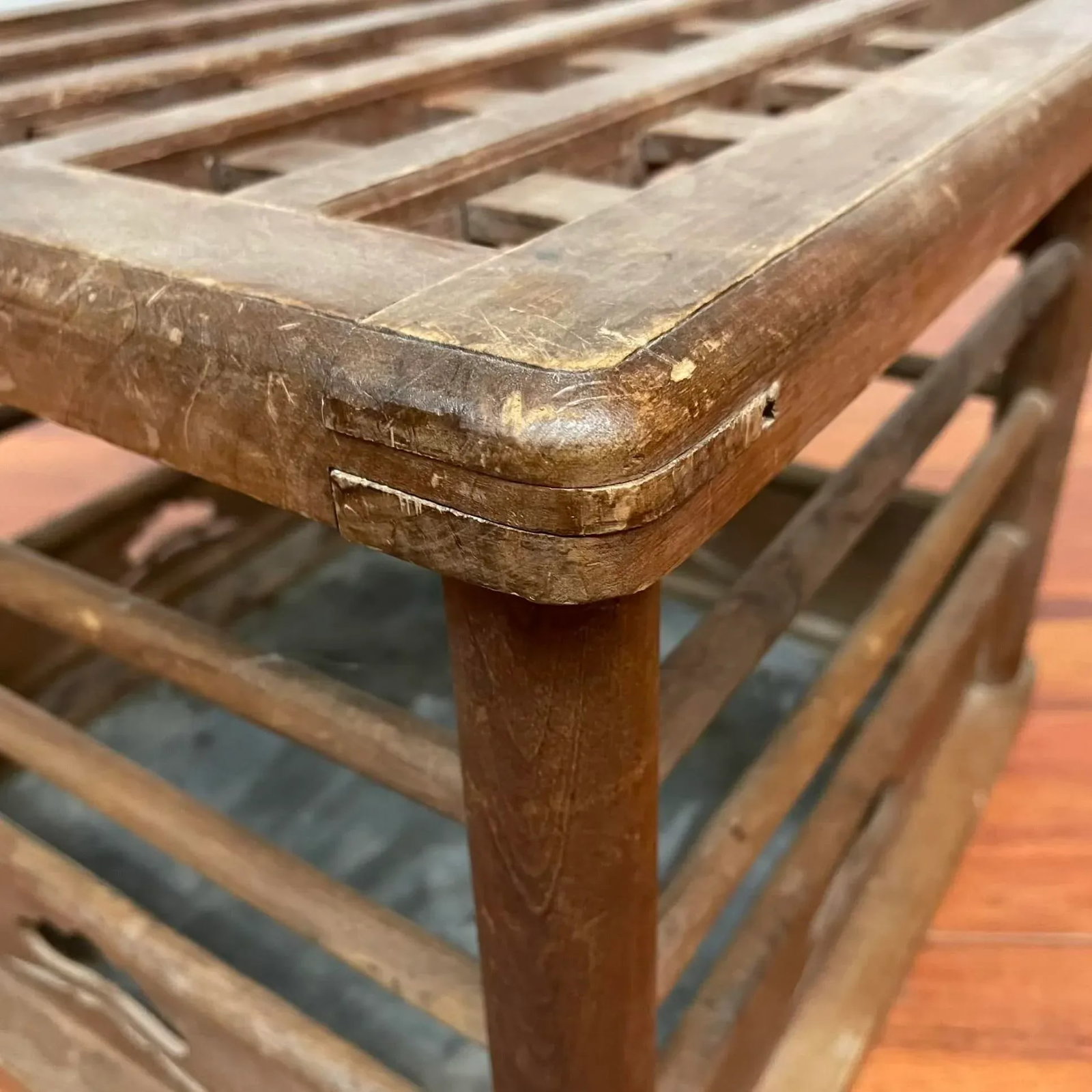 Japanese Vintage Wood Kotatsu Table - 4