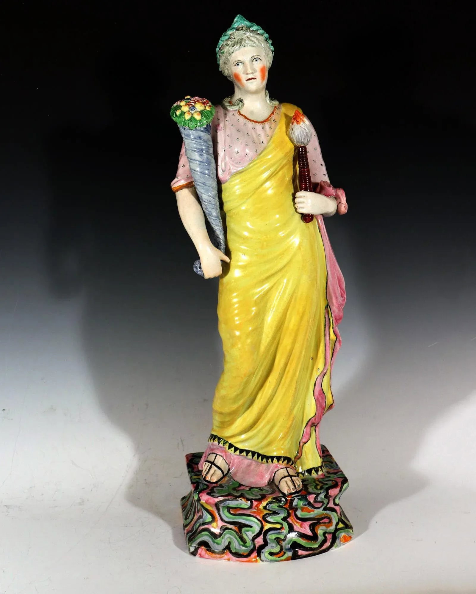 Large-Scale Staffordshire Pottery Pearlware Figure of Ceres (Plenty) - 3