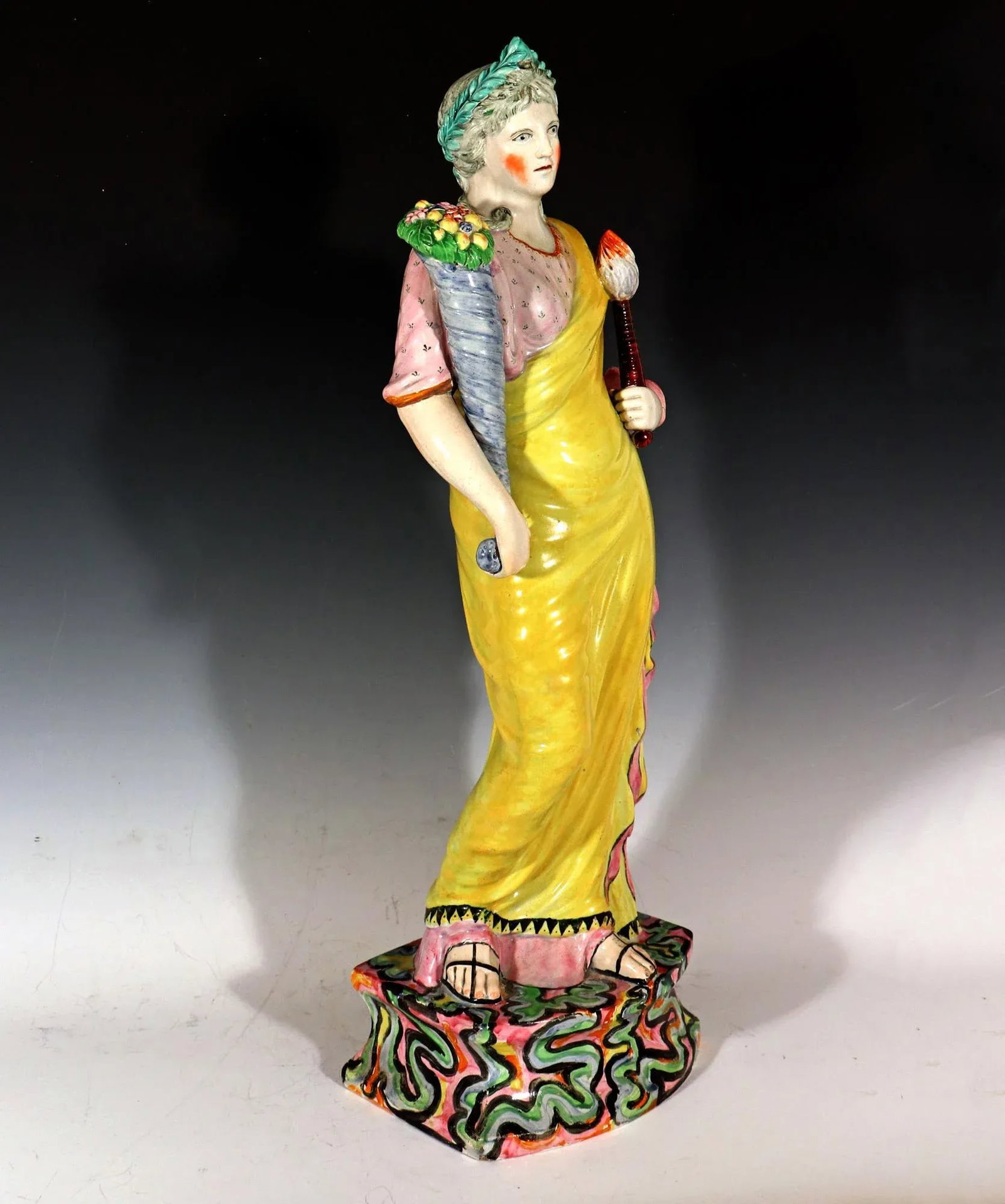 Large-Scale Staffordshire Pottery Pearlware Figure of Ceres (Plenty) - 7