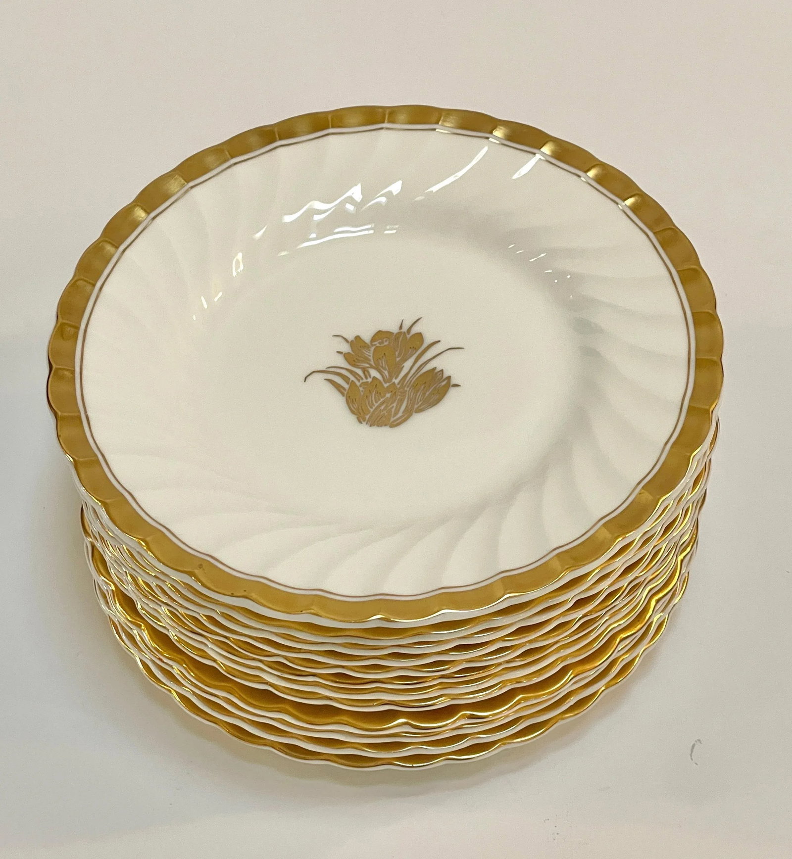 Set of 12 Mintons "šÃ„Ã²Gold Crocus"šÃ„Ã´ Bread - 2
