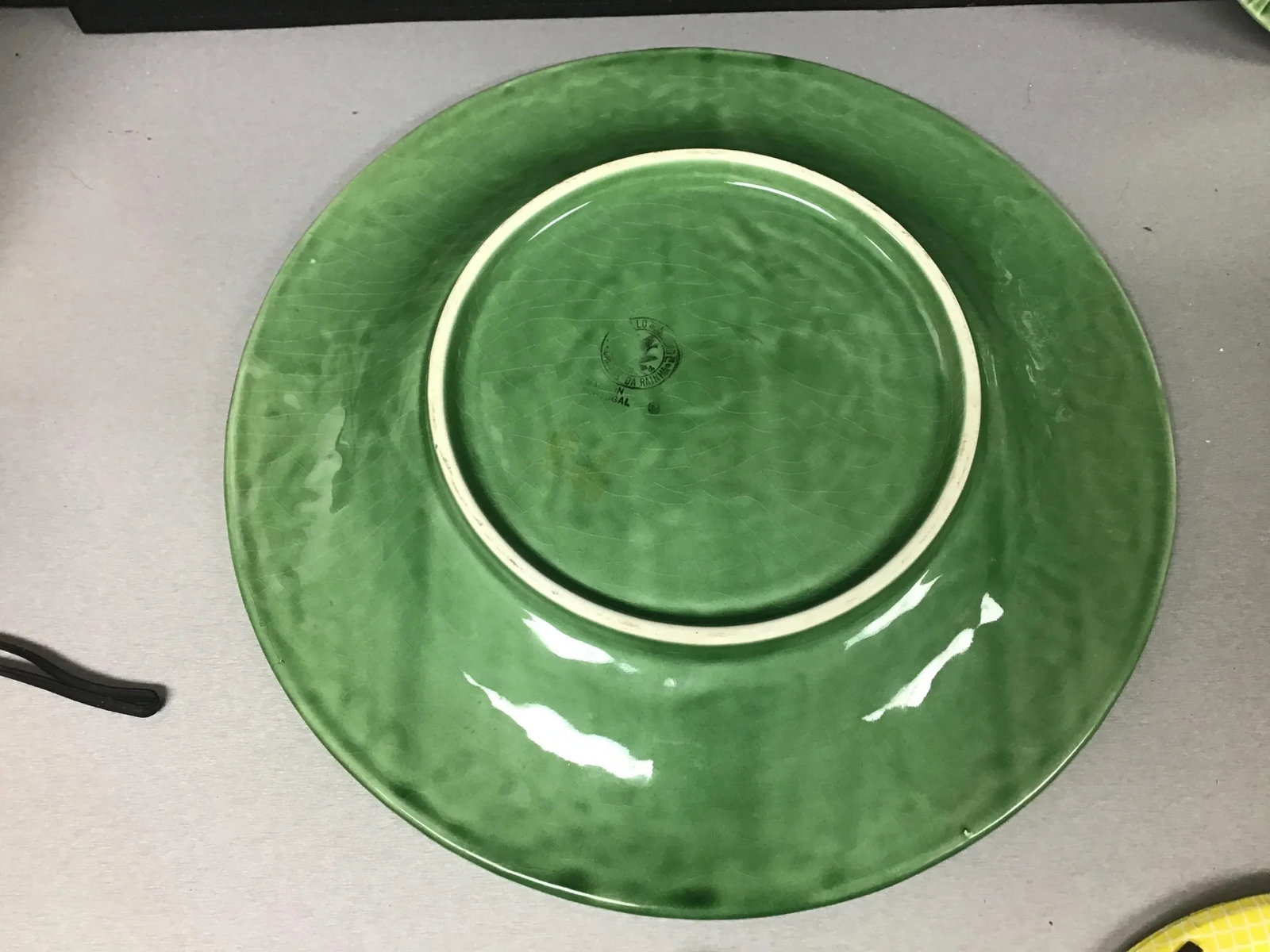 Vintage Bordallo Pinheiro Vine & Leaf Plate - a Pair - 5