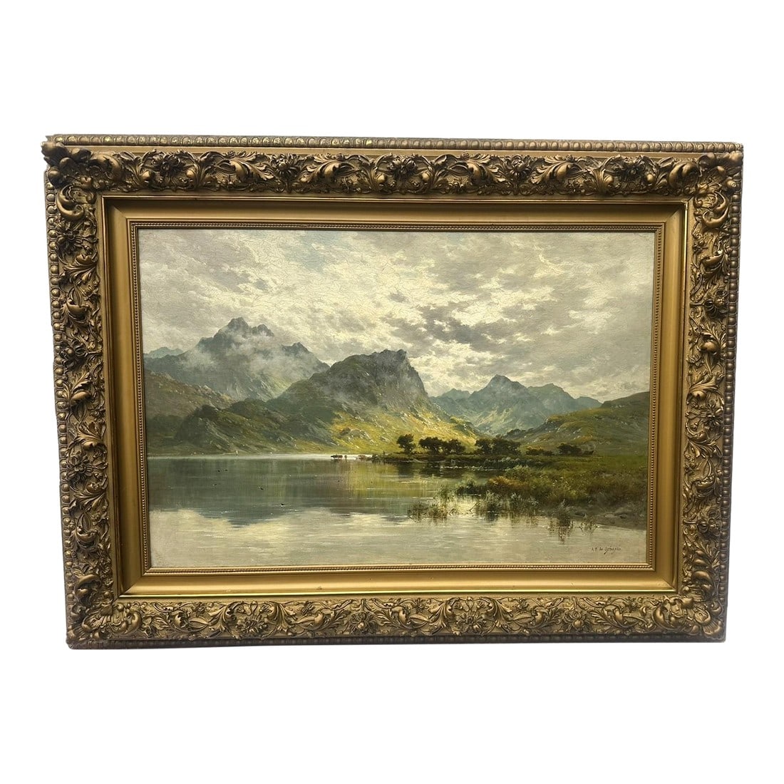 Alfred Fontville De Breanski Jr. (1877-1957) Uk. Original Oil Painting on Canvas (1 of 10)