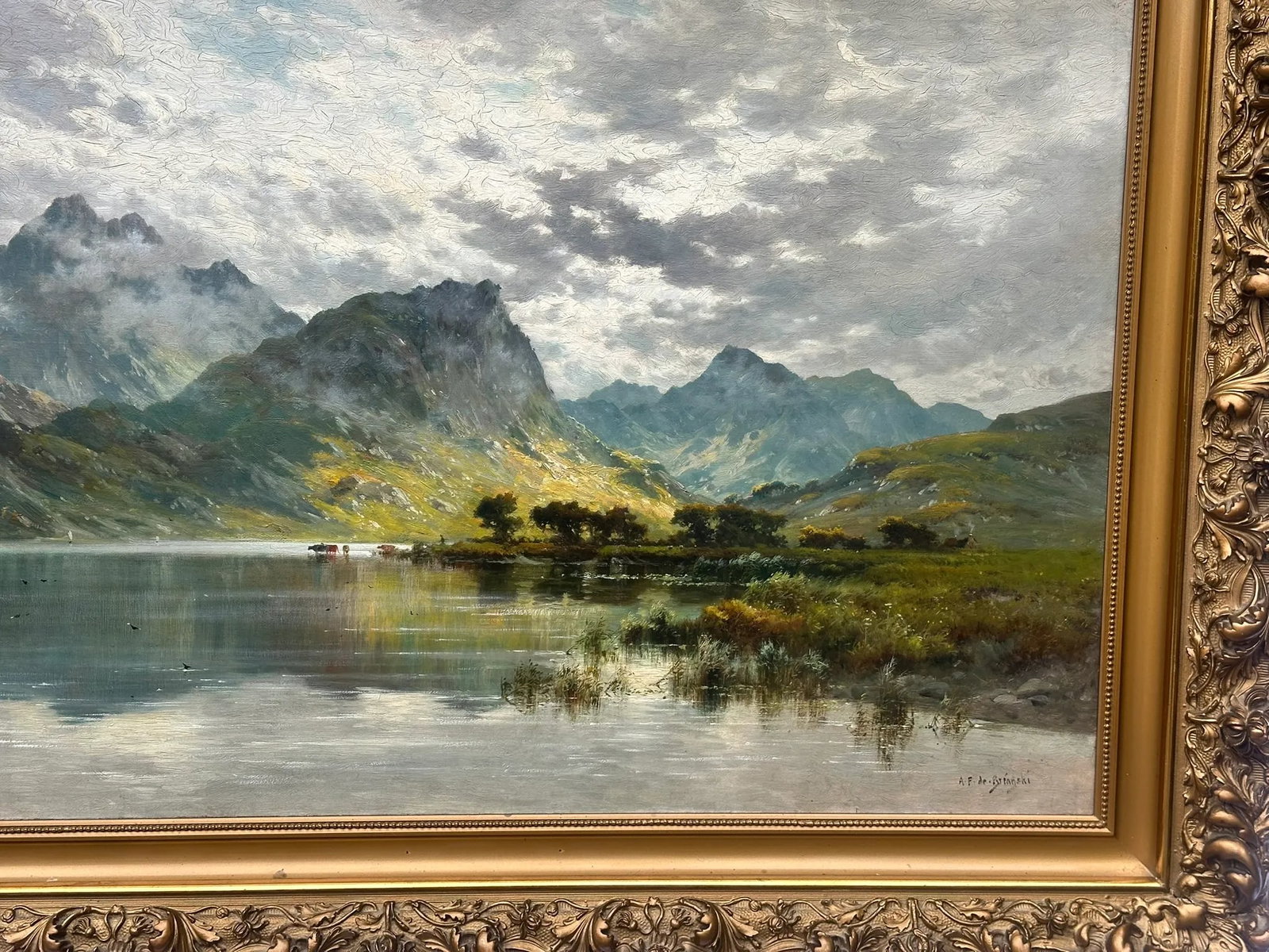 Alfred Fontville De Breanski Jr. (1877-1957) Uk. Original Oil Painting on Canvas - 5