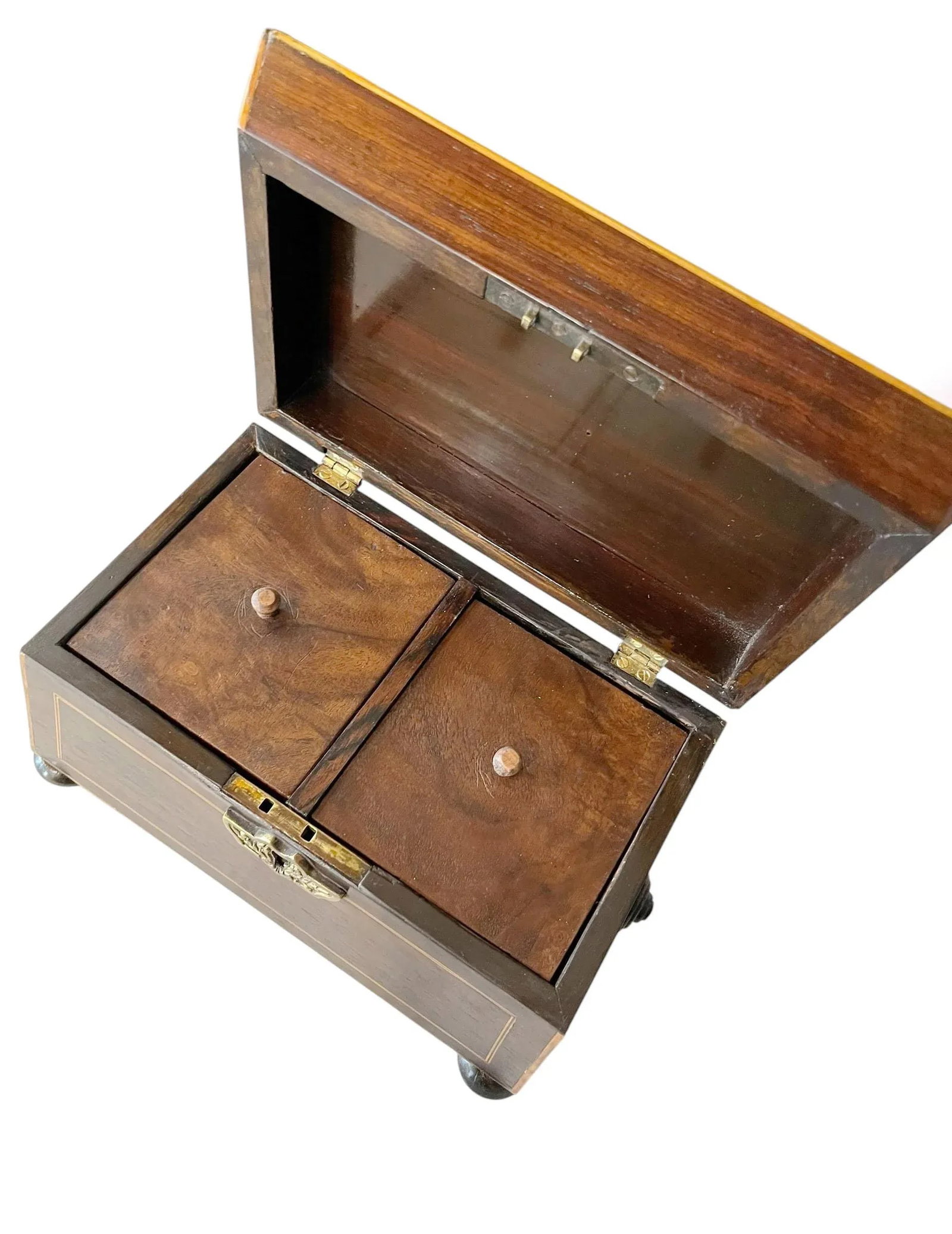 Regency Pagoda Top Sarcophagus Tea Caddy - 2