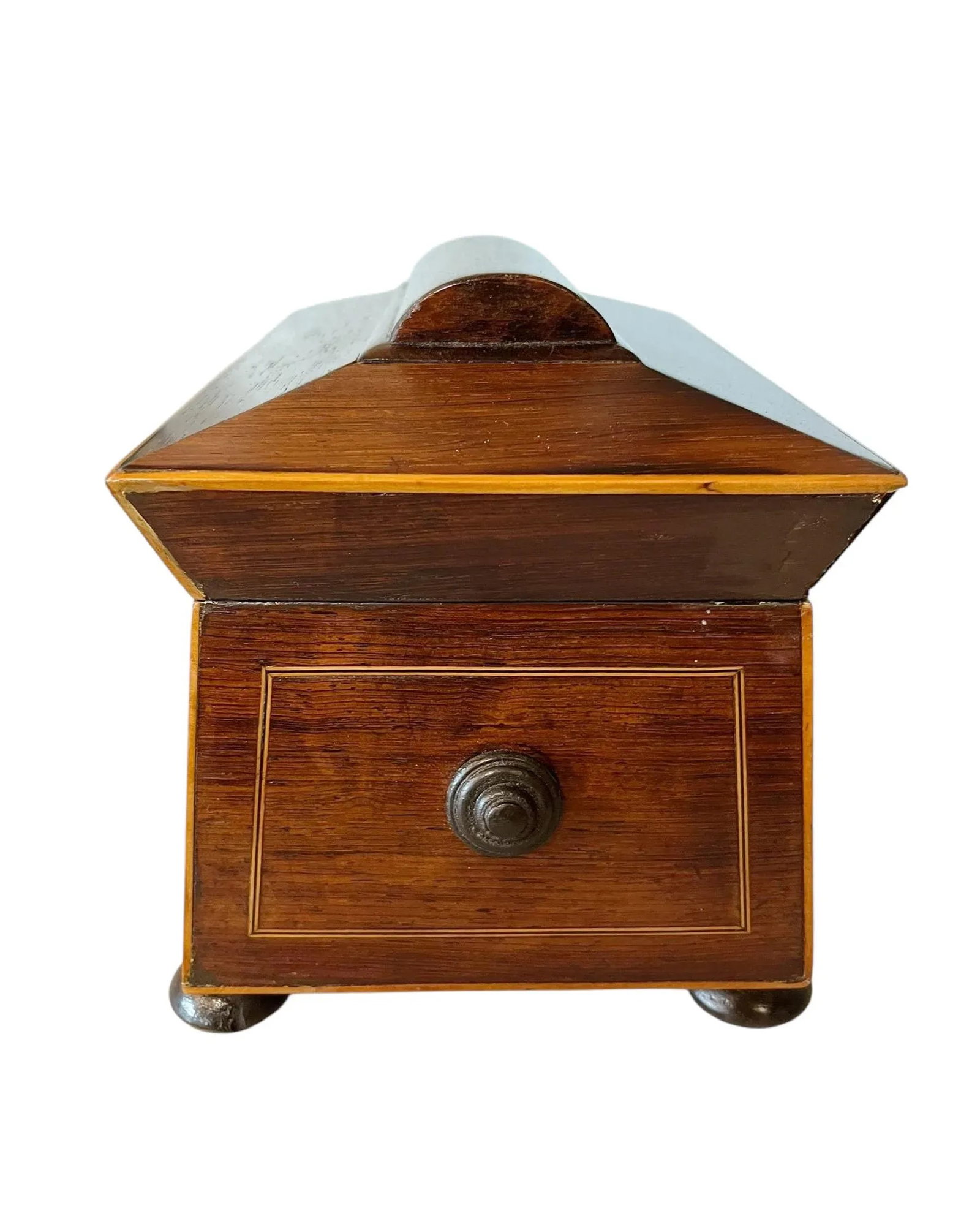 Regency Pagoda Top Sarcophagus Tea Caddy - 6