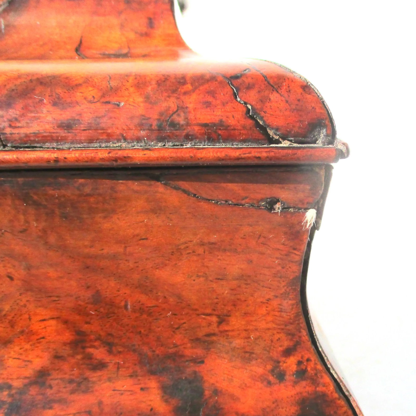 18th Century Dutch Bombay Burl Tea Caddy - 11