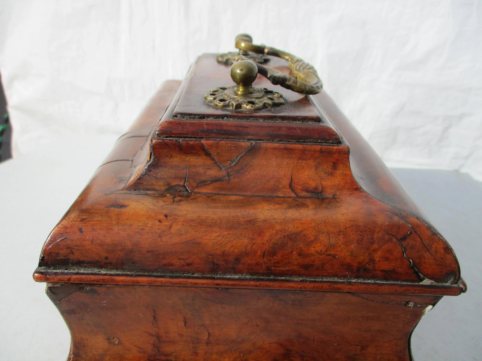 18th Century Dutch Bombay Burl Tea Caddy - 12
