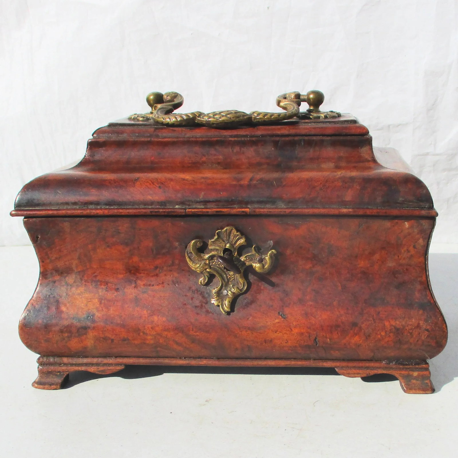 18th Century Dutch Bombay Burl Tea Caddy - 13