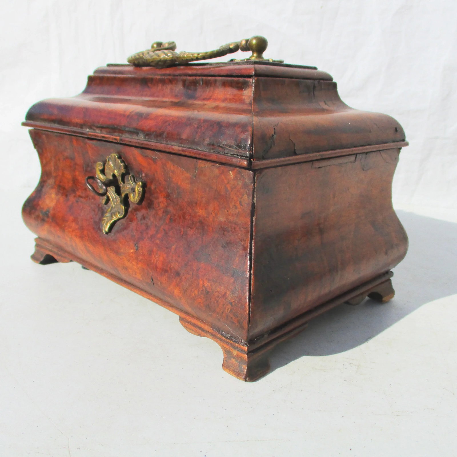 18th Century Dutch Bombay Burl Tea Caddy - 2