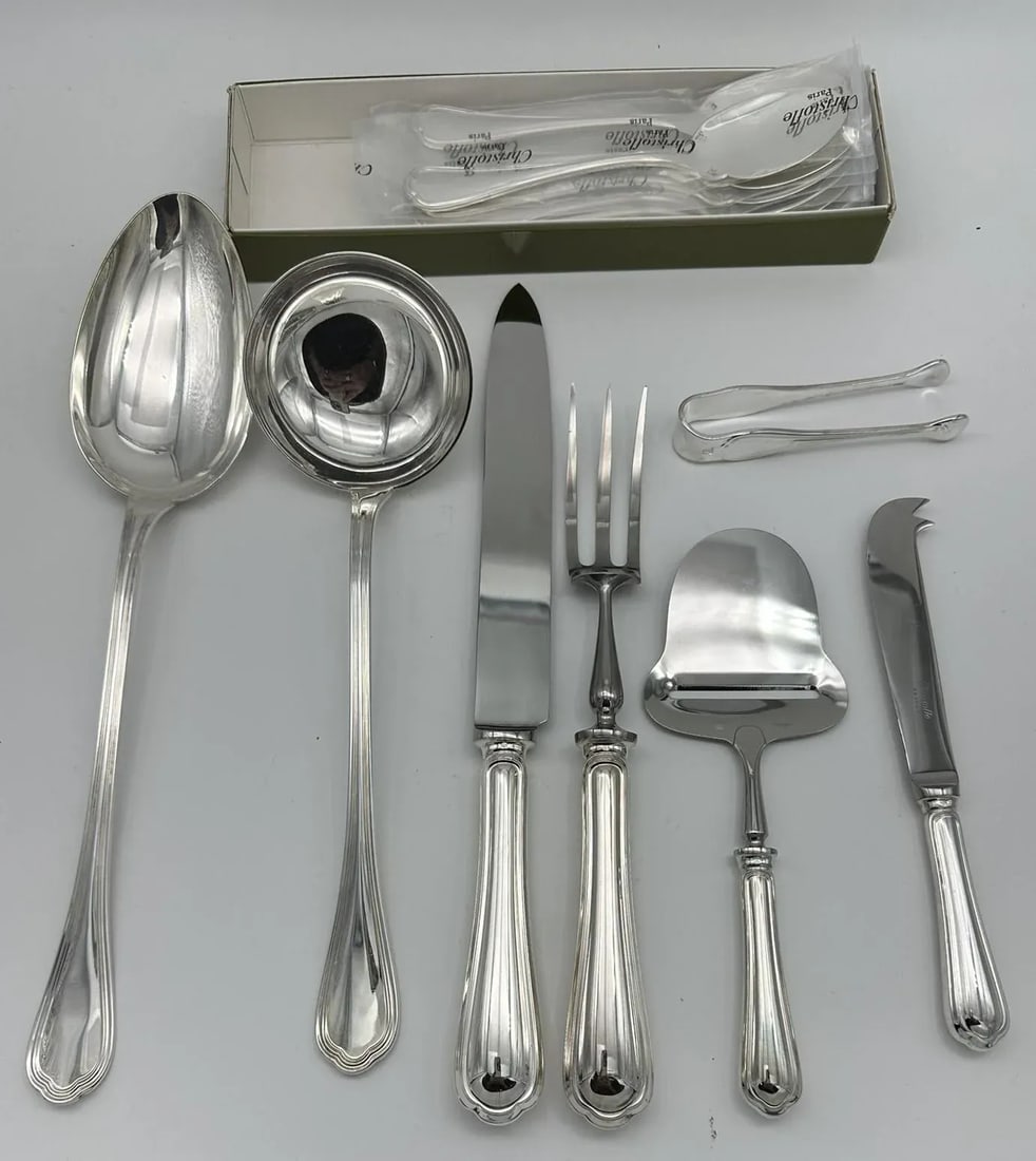Mid 20th Century Christofle French Silverplate in the Spatours Pattern- 307 Pieces - 5
