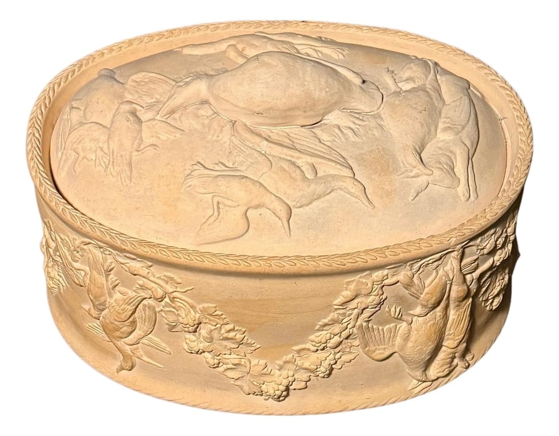 Mid 19th Century 19th Century Caneware Game Pie Dish (1 of 12)
