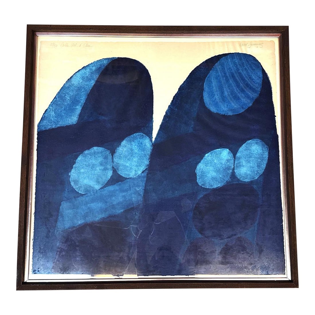 Original Signed Carol Summers "Colle Val D'Elsa" Woodcut, Framed (1 of 8)