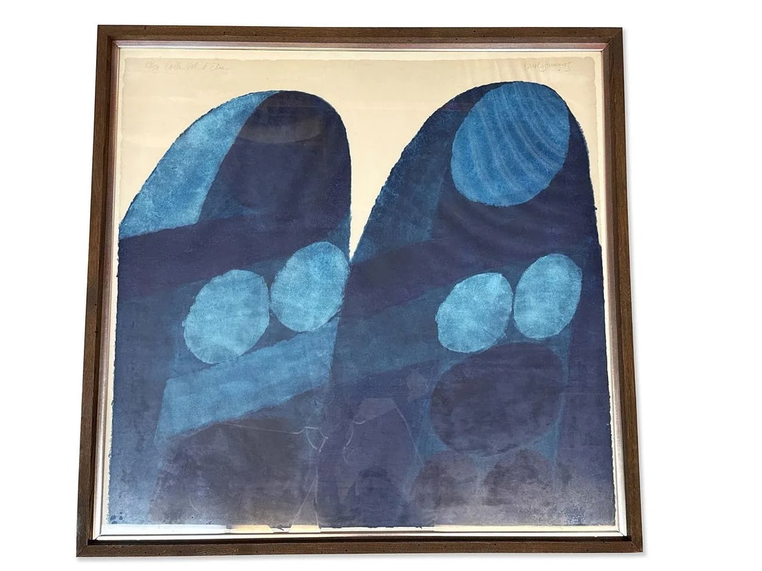Original Signed Carol Summers "Colle Val D'Elsa" Woodcut, Framed - 3