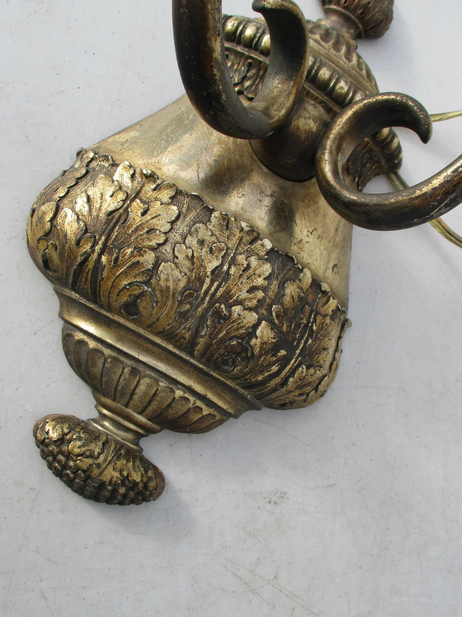Two Candle Silvered Bronze Sconce. - 3