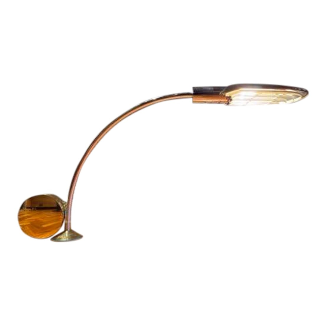 Cedric Hartman Brass & Chrome Desk Lamp, Adjustable Modernist Design, 1970s (1 of 15)