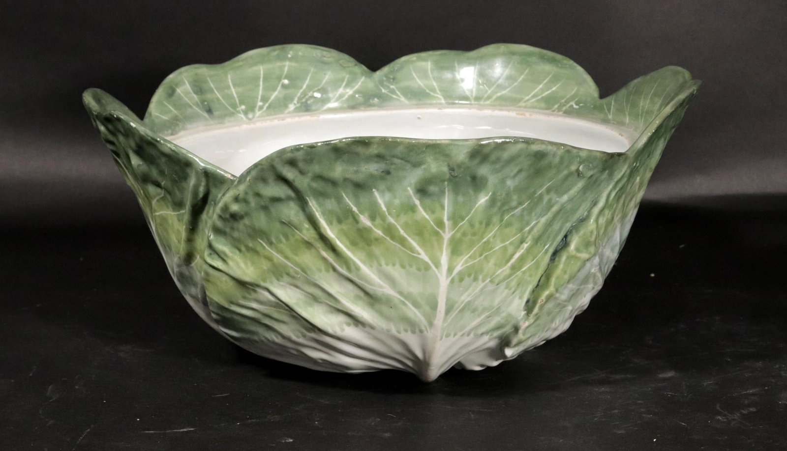 Mid 18th Century French Faience Tromp l'Oeil Strasbourg Factory Cabbage Tureen and Cover - 12
