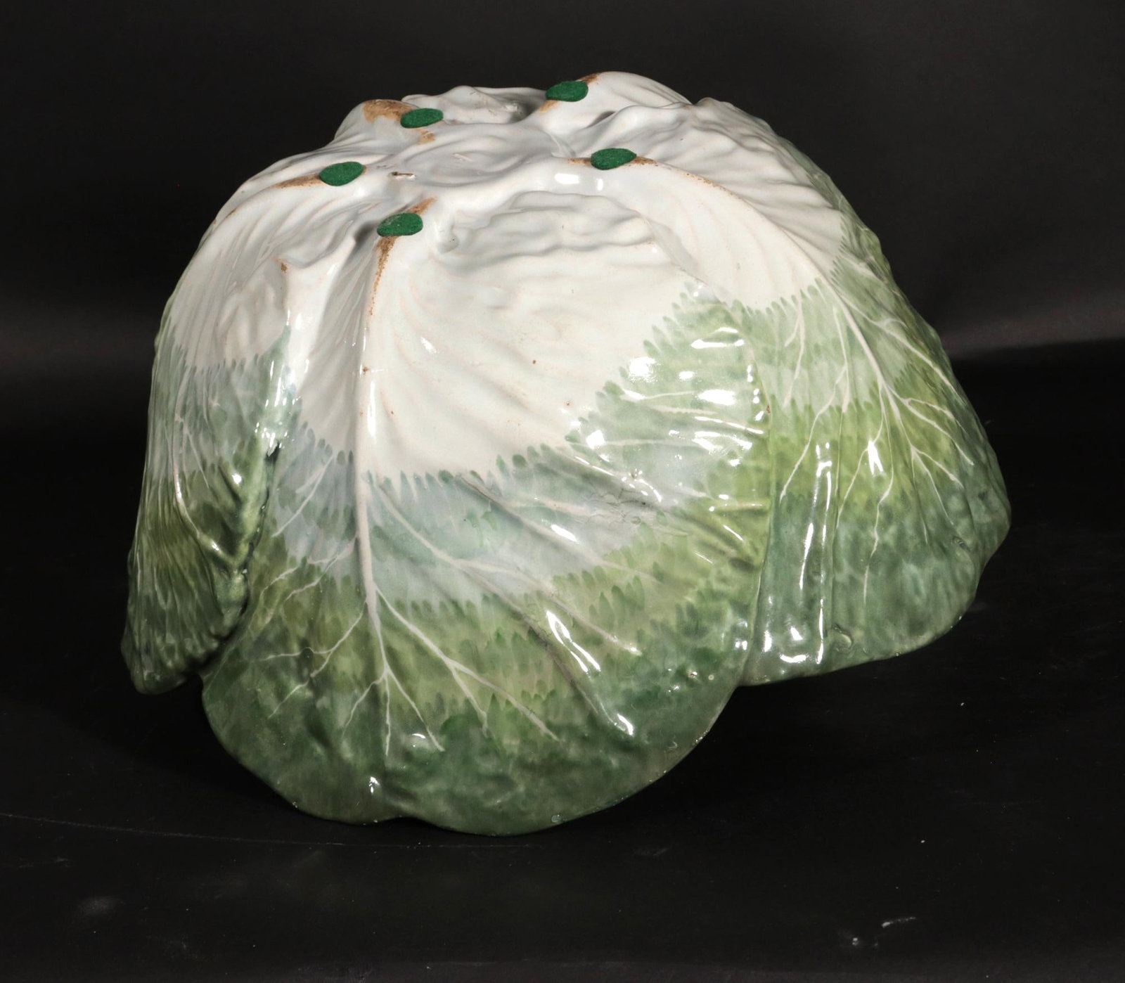 Mid 18th Century French Faience Tromp l'Oeil Strasbourg Factory Cabbage Tureen and Cover - 17