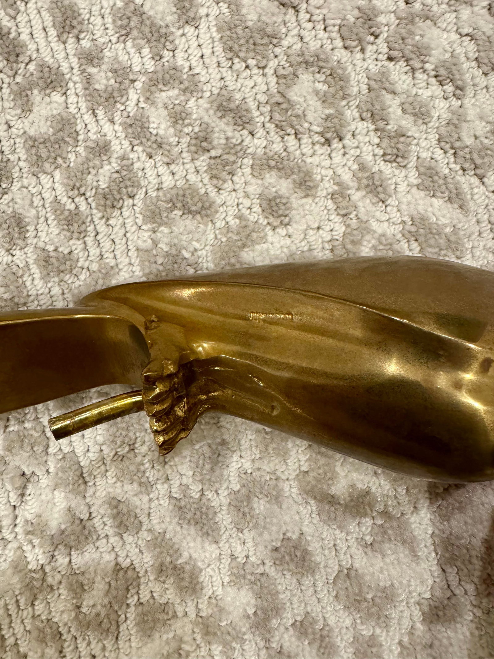 Sarreid Brass Bird/Falcon Sculpture on Brass Base - 2