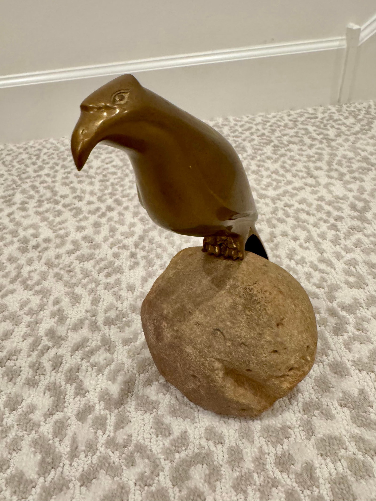 Sarreid Brass Bird/Falcon Sculpture on Brass Base - 4