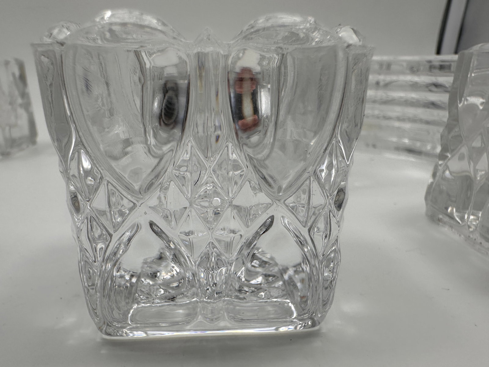 1960s Six Piece Val St Lambert Glass Table Centerpiece. Original Box. 20th Century - 4