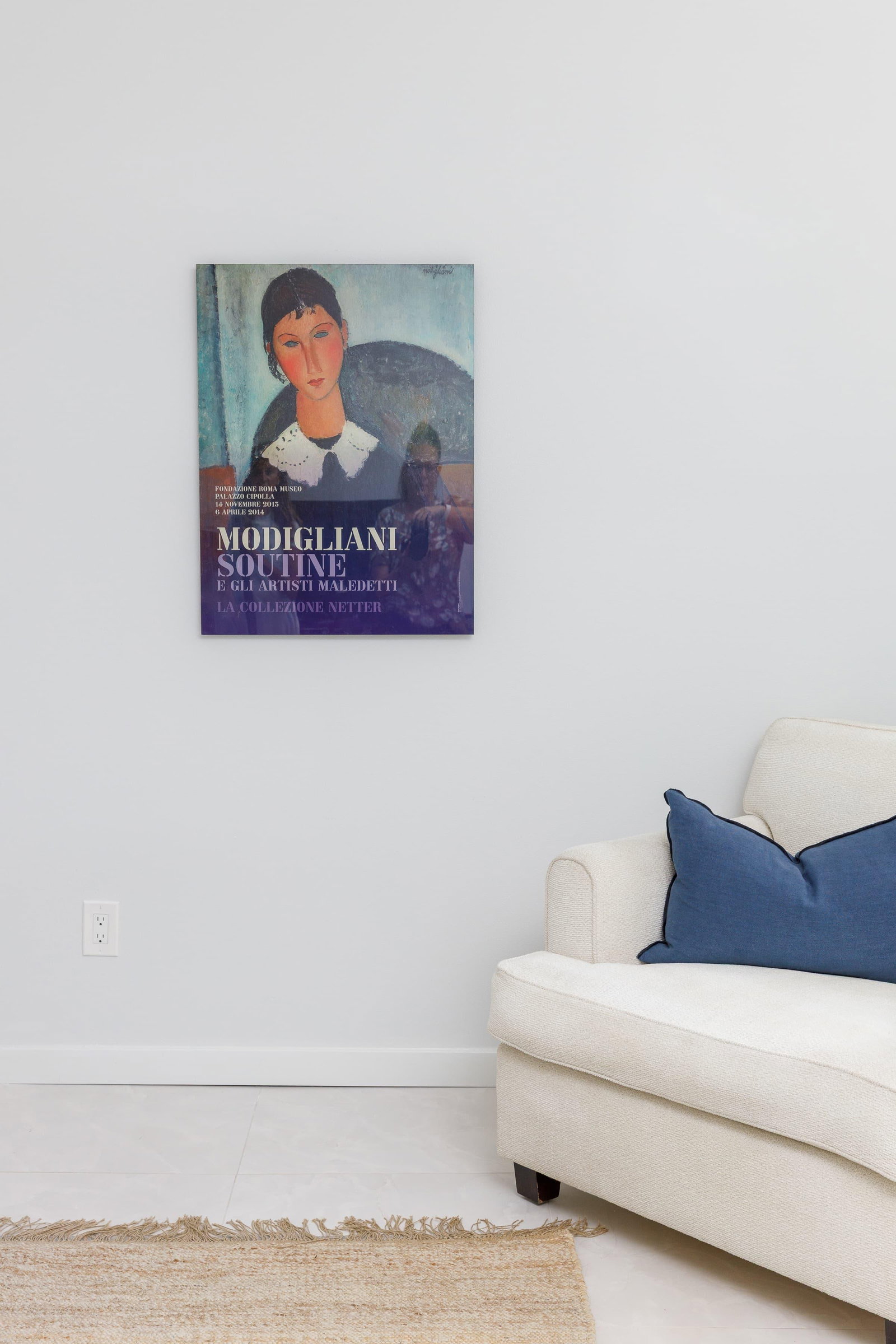 Vintage Framed Modigliani Exhibition Poster, Italian Museum Print - 3