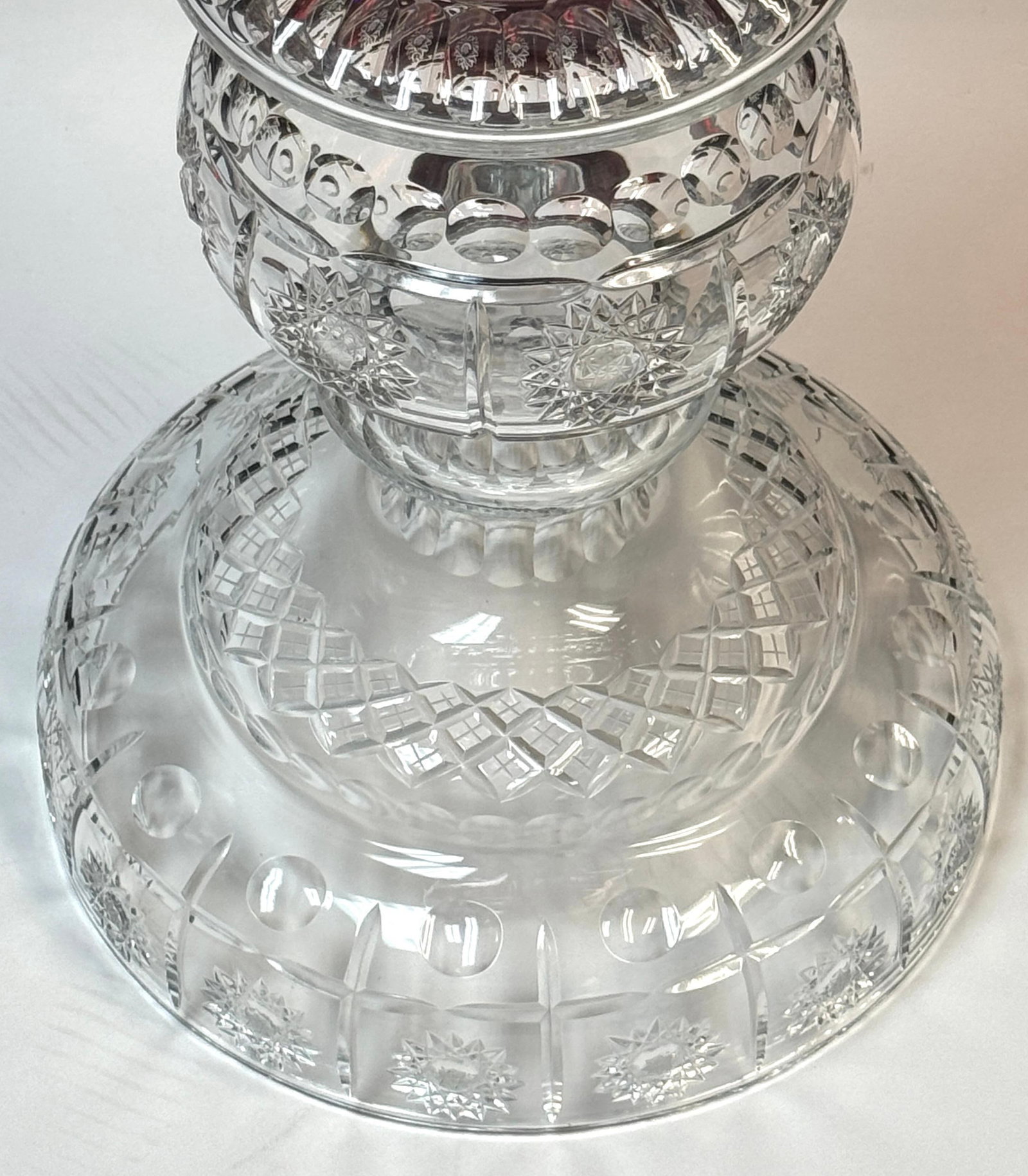 Monumental Bohemian Ruby & Crystal Ceremonial Pokal /Synagogue Presentation Urn - 18