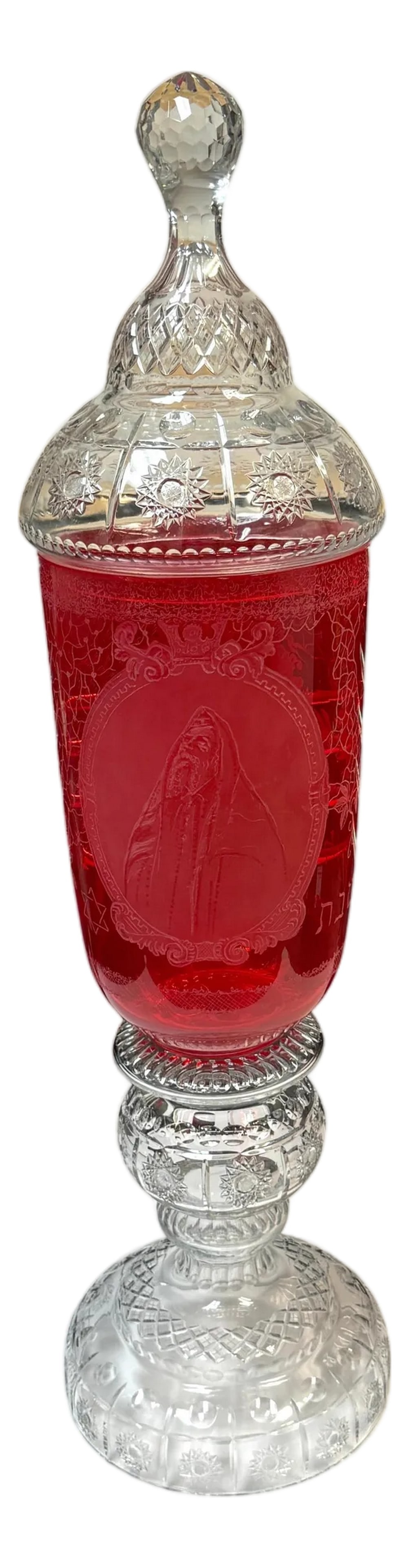 Monumental Bohemian Ruby & Crystal Ceremonial Pokal /Synagogue Presentation Urn (1 of 18)