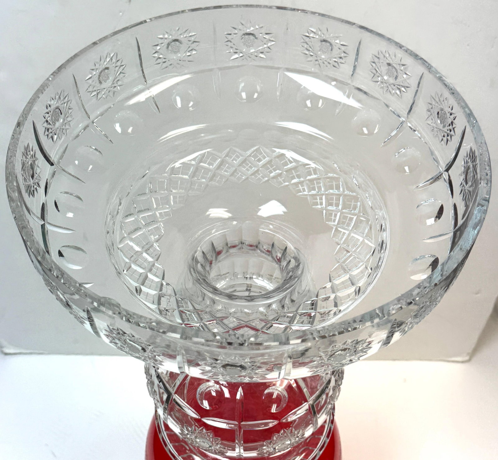 Monumental Bohemian Ruby & Crystal Ceremonial Pokal /Synagogue Presentation Urn - 8