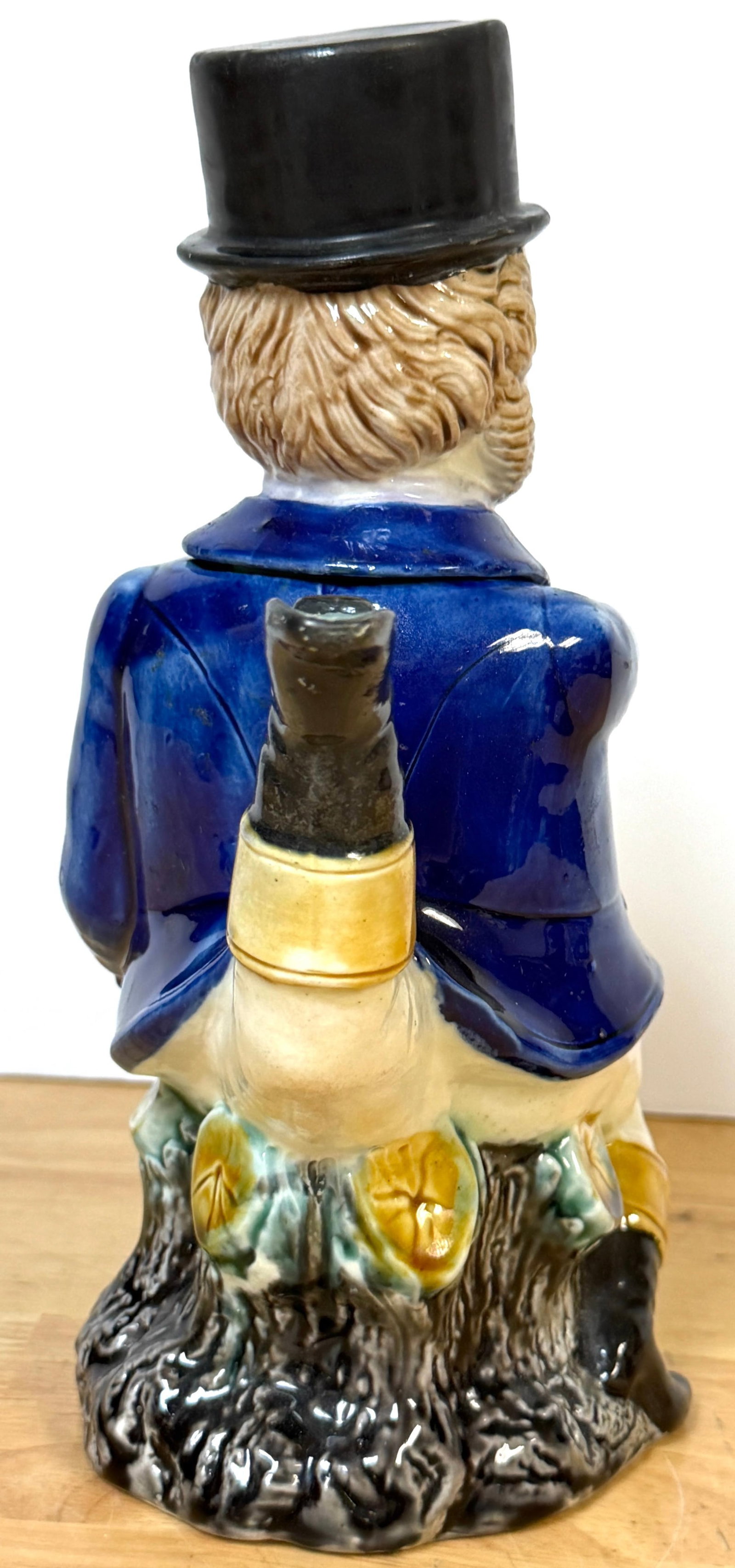 Victorian Majolica "Three-Legged Gentleman" Teapot, William Brownfield & Sons - 5