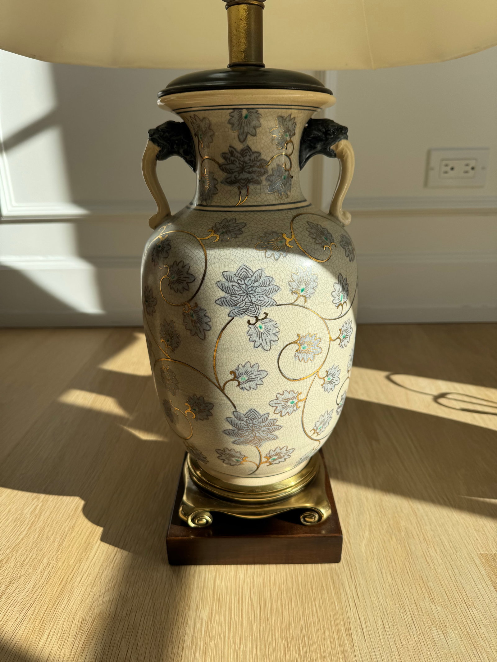 Pair of Frederick Cooper Hand-Painted Porcelain Ginger Jar Table Lamps, C. 1970s - 4