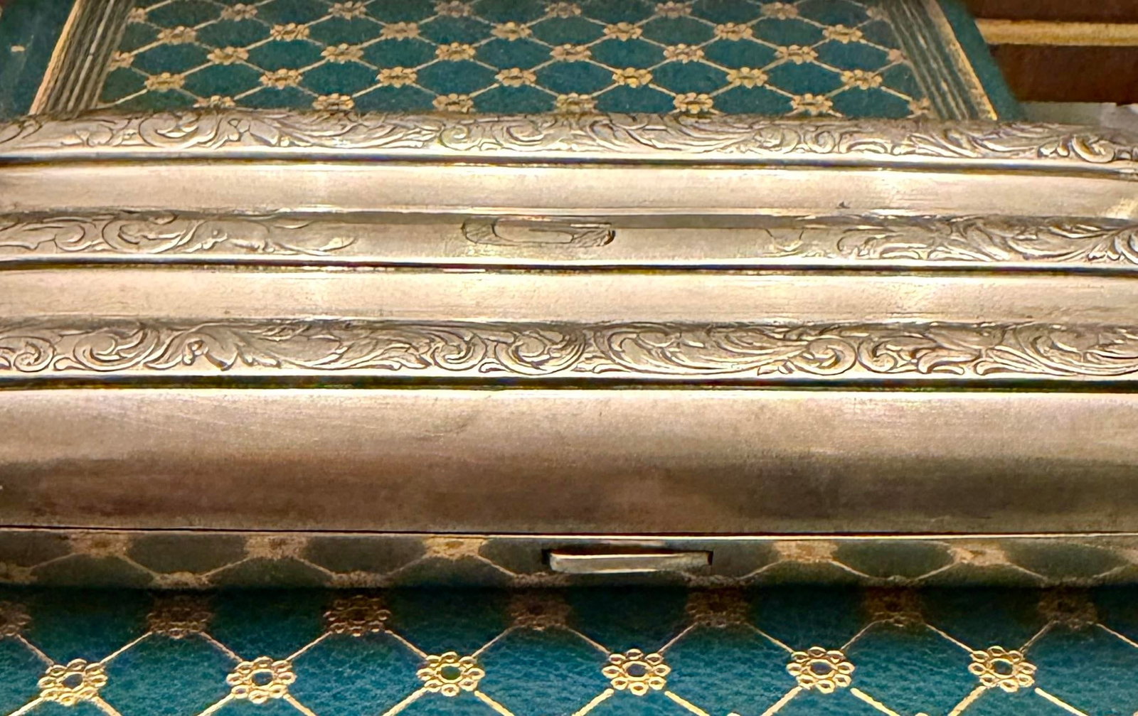 Antique c.1900 Sterling Silver Three-Finger Cigar Case With Gold-Wash Interior - 10