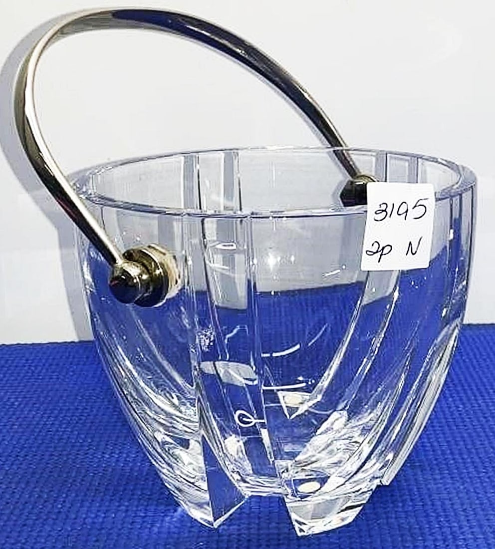 1990s Baccarat Neptune Crystal Ice Bucket - 3