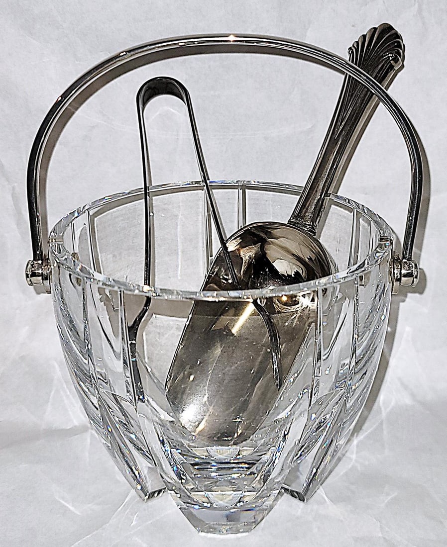1990s Baccarat Neptune Crystal Ice Bucket - 7