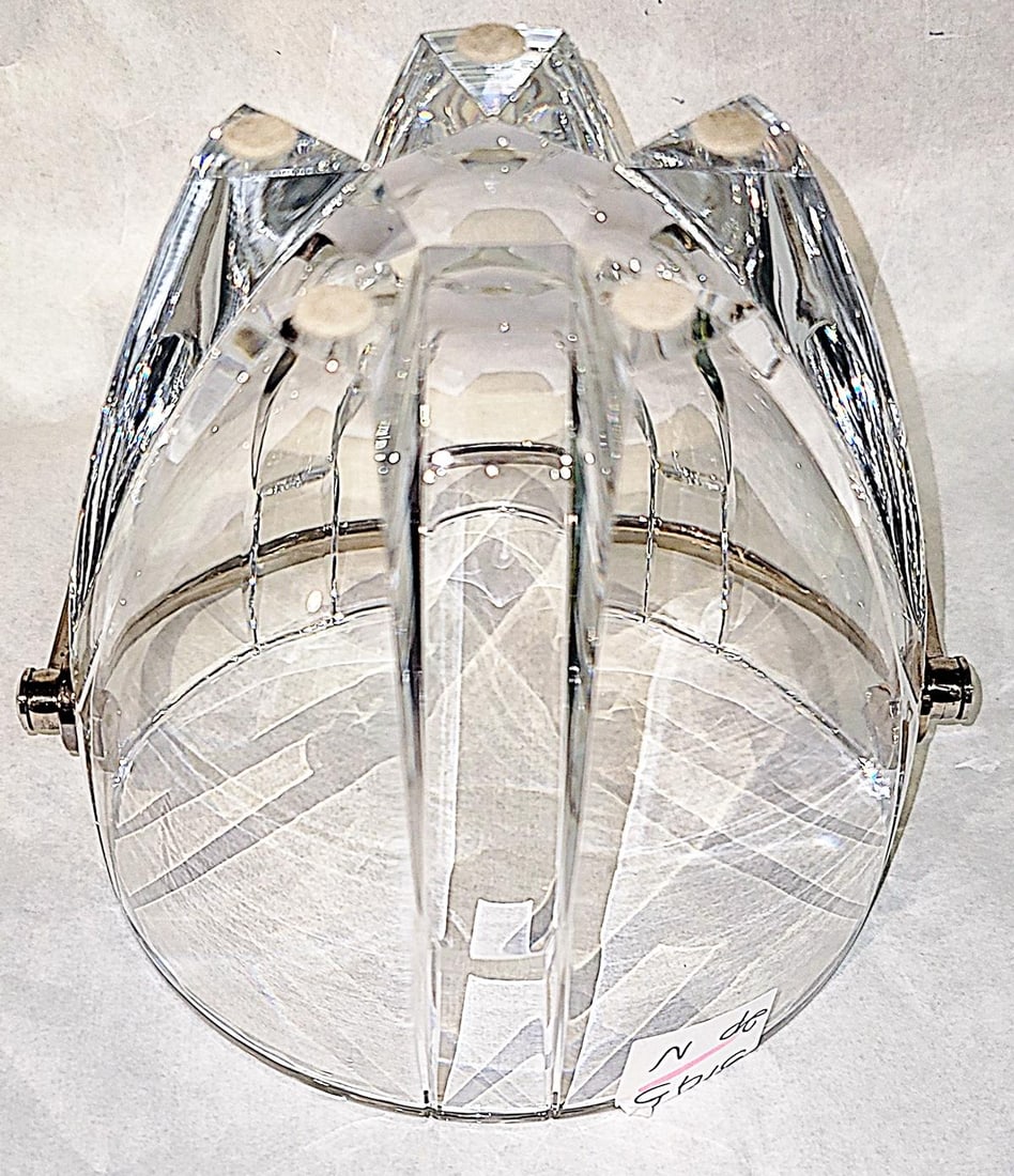 1990s Baccarat Neptune Crystal Ice Bucket - 8
