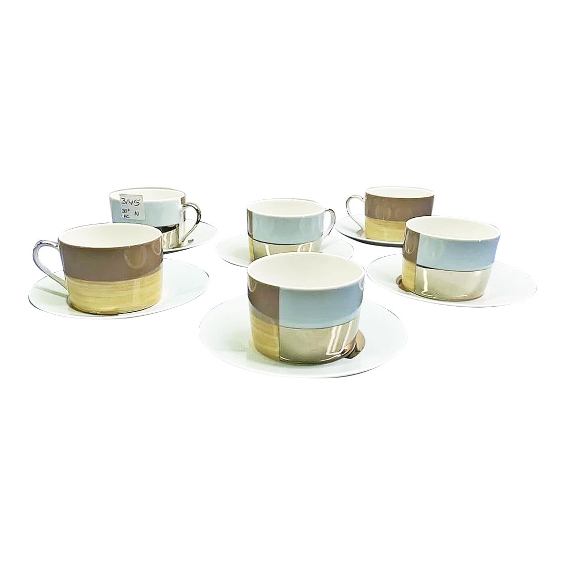 Bernardaud Limoges Fusion Teacups, Set of 6 (1 of 10)