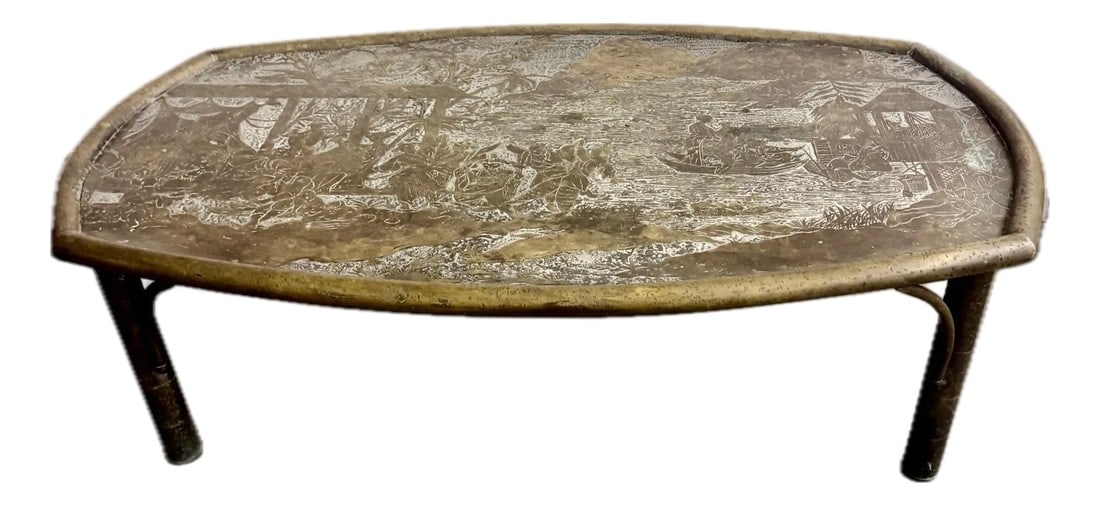 Philip and Kelvin LaVerne "T'ang Marriage" Bronze Coffee Table (1 of 8)