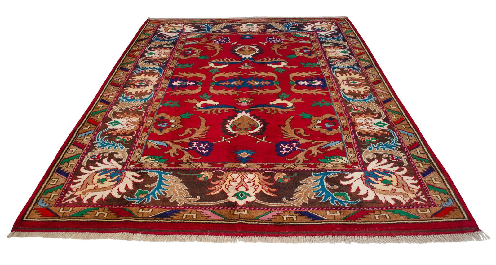 Hand-Knotted Oushak Rug New - 4